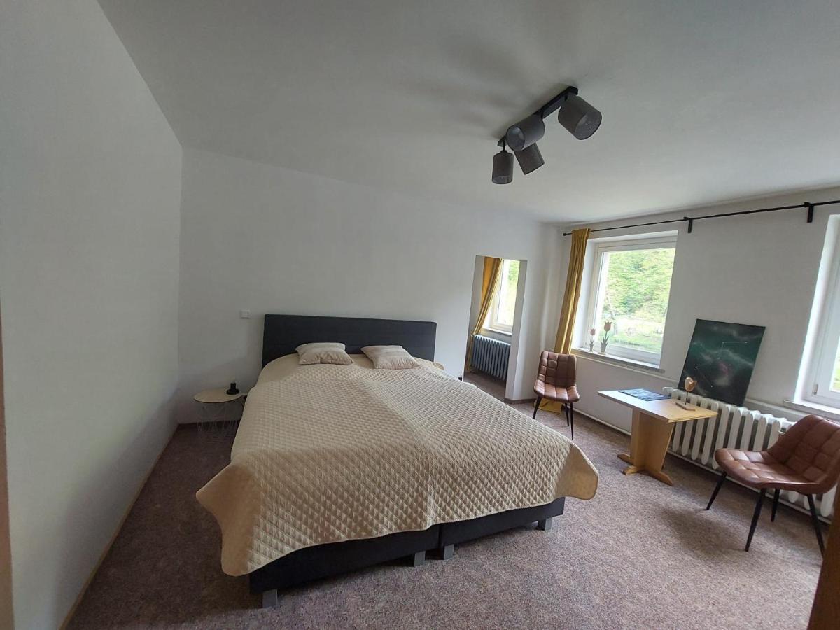 טאלה Pension Sternschnuppe, Treseburg Harz, Unmittelbar Am Wasser מראה חיצוני תמונה