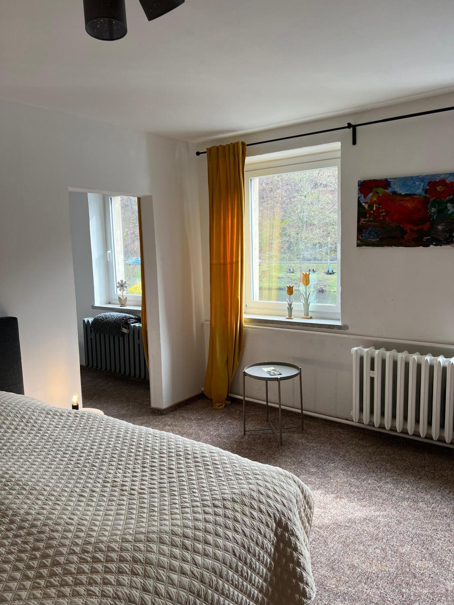 טאלה Pension Sternschnuppe, Treseburg Harz, Unmittelbar Am Wasser מראה חיצוני תמונה
