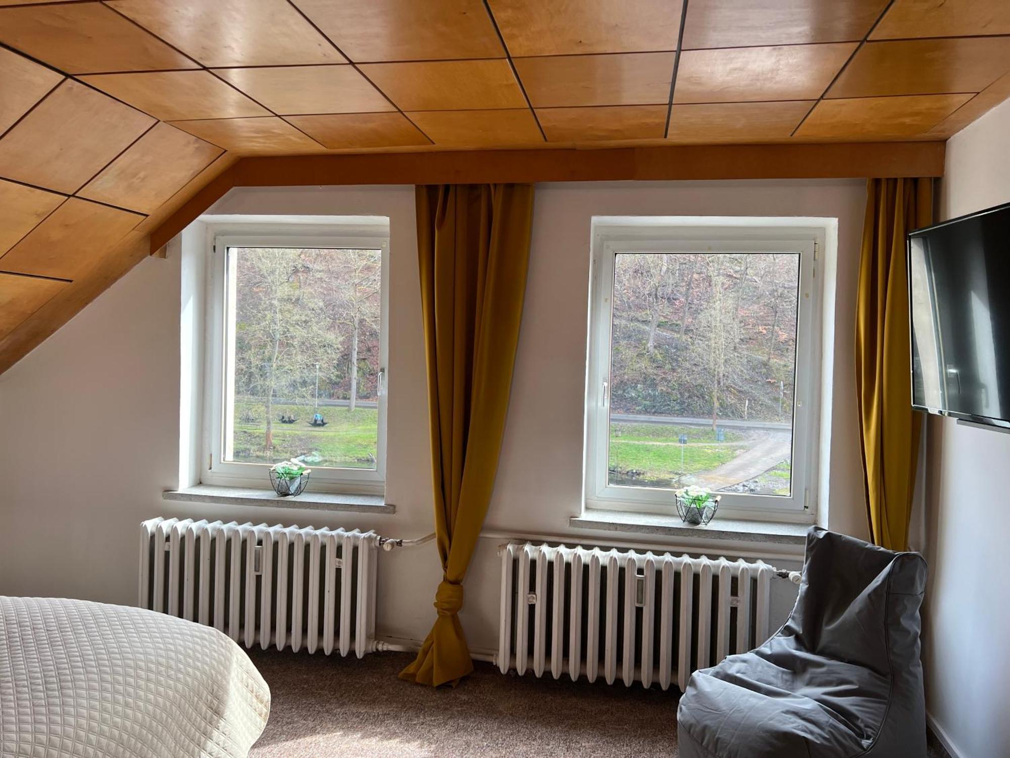 טאלה Pension Sternschnuppe, Treseburg Harz, Unmittelbar Am Wasser מראה חיצוני תמונה